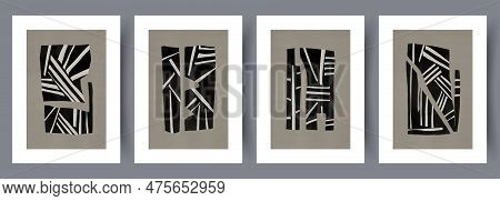 Abstract Forms Esoteric Figures Wall Art Print. Wall Artwork For Interior Design. Contemporary Decor