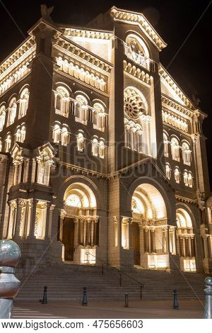 Monaco-ville, Monaco, April 21st 2023:- A View Of Saint Nicholas Cathedral
In Monaco-ville, Taken Fr