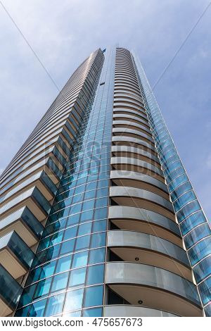 La Rousse, Monaco, April 22nd 2023:- A View Of The Tour Odeon (odeon Tower) The Tallest Building In 