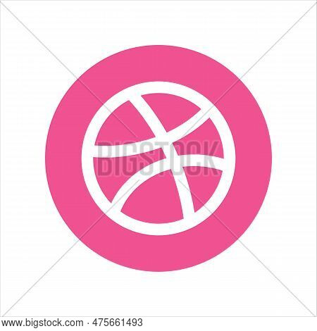 Vinnytsia, Ukraine - May 1, 2023. Dribbble Logo Illustration. Popular Social Media Icon. Basketball 