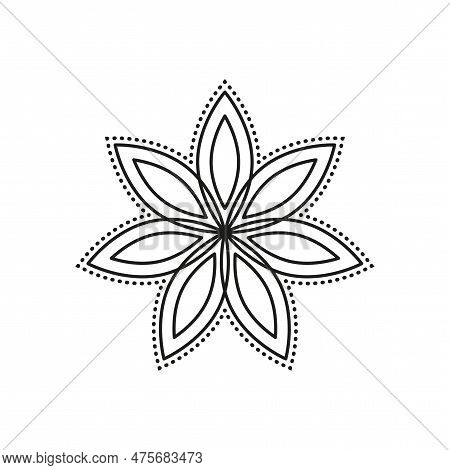 Flower Icon. Summer Motif. Vector Illustration. Stock Image.