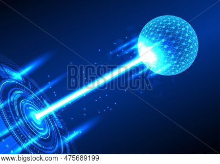 Background Technology Circle With A Laser Means Technology Processing Data To Internet Network Opera