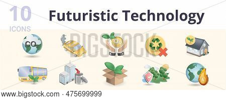 Global Warming Set. Creative Icons: Carbon Emission, Air Pollution, Sustainable Technology, Zero Was