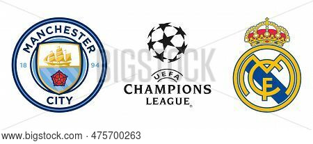 Uefa Champions League. Football Soccer. Manchester City Vs Real Madrid. Kyiv, Ukraine - April 24, 20