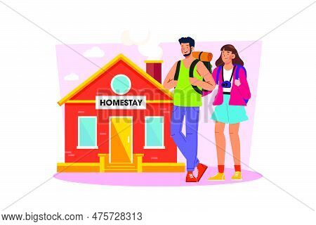 A Couple Booking A Homestay To Experience Local Life