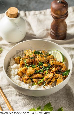 Asian Ginger Peanut Chicken And Rice