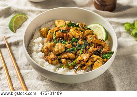 Asian Ginger Peanut Chicken And Rice