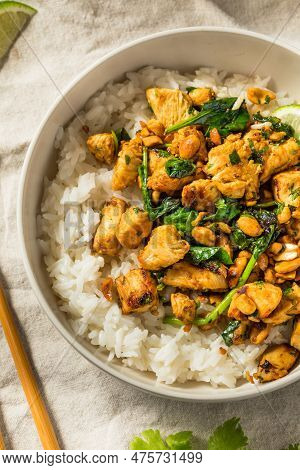 Asian Ginger Peanut Chicken And Rice