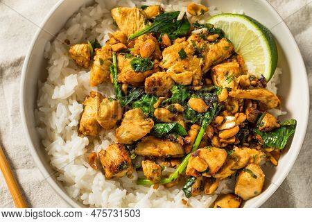 Asian Ginger Peanut Chicken And Rice