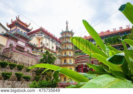 Buddhist Temple Of Supreme Bliss  Kek Lok Si. One Of Popular Tourist Attractions In The Remote Area 