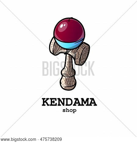 Bright And Modern Logo For The Kendam Store. Japanese Fun Toy Made Of Wood.