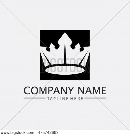 Crown Logo And Queen, King Logo Designtemplate Vector Illustration