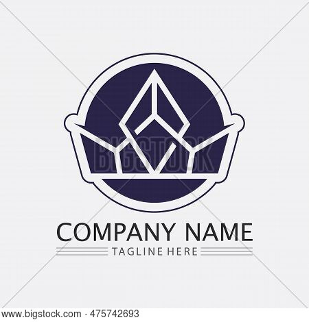 Crown Logo And Queen, King Logo Designtemplate Vector Illustration