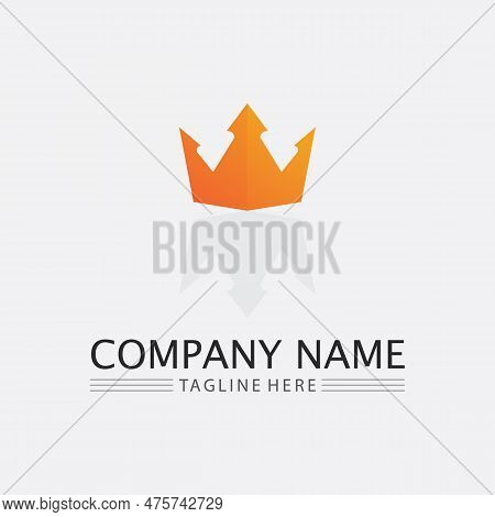 Crown Logo And Queen, King Logo Designtemplate Vector Illustration