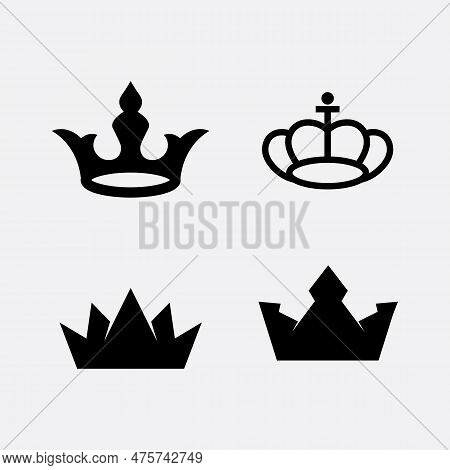 Crown Logo And Queen, King Logo Designtemplate Vector Illustration