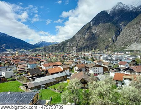 Panoramic View Of Zams, The Place In Austria