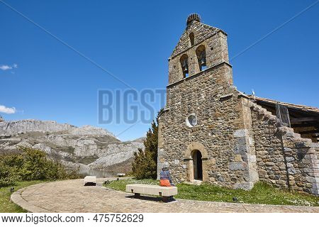 Rebuilding Antique Chapel Of Nuestra Señora. Riano, Castilla León. Spain