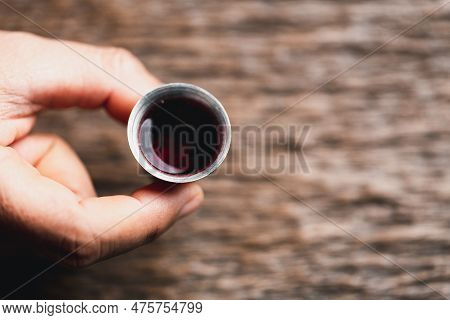 Concept Of Eucharist Or Holy Communion Of Christianity. Eucharist Is Sacrament Instituted By Jesus. 