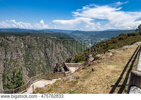 Beautiful Hike Through The Canyon Del Sil At Parada De Sil In Galicia, Spain, Europe