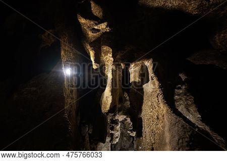 Krychtaleva Cave Indoor, Ternopil Region, Ukraine. Caves