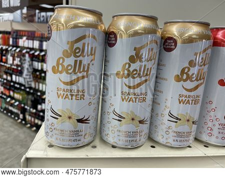 Grovetown, Ga Usa - 04 30 23: Grocery Store Jelly Belly Flavored Can Drinks French Vanilla