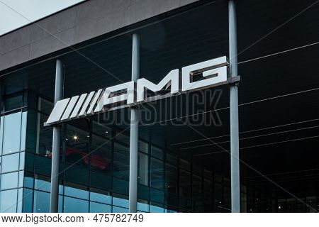 Wroclaw, Poland - April 4, 2023: Mercedes Amg Company Building.