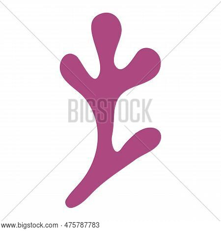 Red Coral. Simple Icon In Flat Style. Vector Illustration Isolated On White Background.