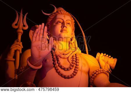Beautiful Statue Of Lord Shiva, Sagar, Madhya Pradesh, India.