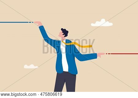 Expectation Vs Reality Result, Aim High Standard Or Ambition To Success And Achieve Goal, Challenge 