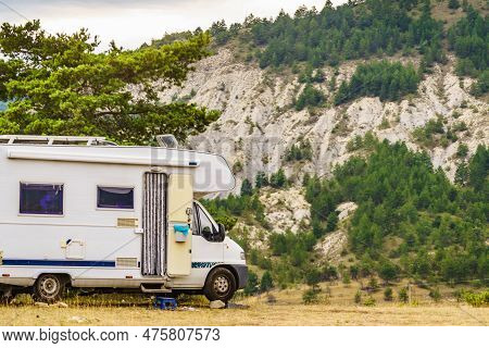 Caravan Camping In Mountains, France