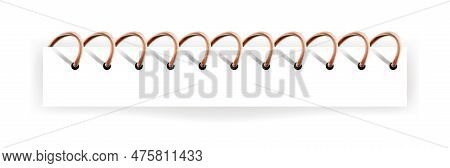 Notebook Binder, Spiral Wire On Journal Vector