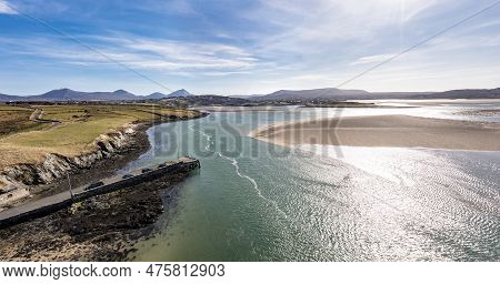 Aerial View Of Pillar At Ballyness Bay In County Donegal - Ireland
