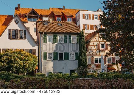 Old National German Town House In Bietigheim-bissingen, Baden-wuerttemberg, Germany, Europe. Old Tow