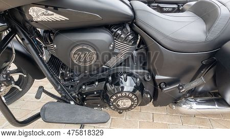Bordeaux , Aquitaine  France - 05 01 2023 : Indian Chieftain Dark Horse 116 Cubic Inches Brand Logo 