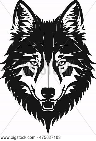 Awesome And Powerful Wolf Emblem Art Vector
