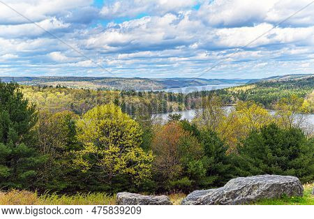 Splashes Of  Sun Light  On The  Quabbin Reservoir  In Wae Massachusetts