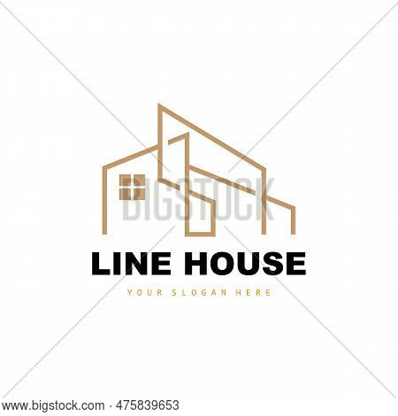 House Logo, Building Furniture Design, Construction Vector, Property Brand Icon, Real Estate, Housin