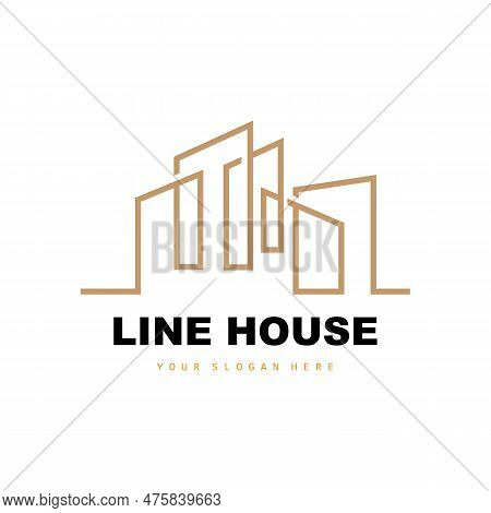 House Logo, Building Furniture Design, Construction Vector, Property Brand Icon, Real Estate, Housin