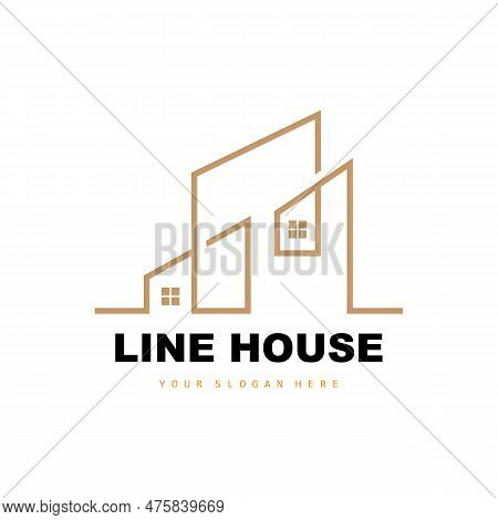 House Logo, Building Furniture Design, Construction Vector, Property Brand Icon, Real Estate, Housin