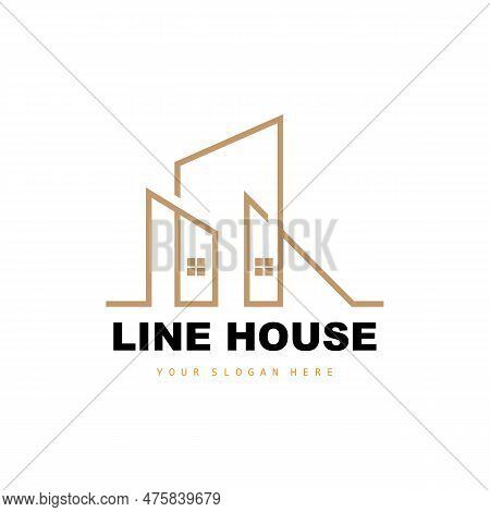 House Logo, Building Furniture Design, Construction Vector, Property Brand Icon, Real Estate, Housin