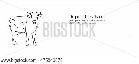 Cow One Continuous Vector & Photo (Free Trial) | Bigstock