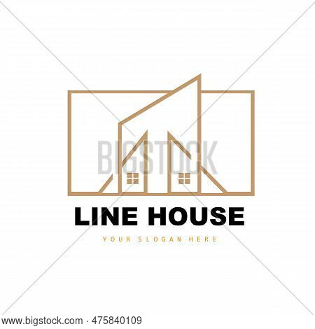 House Logo, Building Furniture Design, Construction Vector, Property Brand Icon, Real Estate, Housin