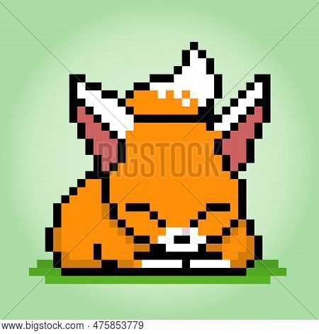 Bitmap Fox 8 Bit Pixel Fox Vector & Photo (Free Trial) | Bigstock