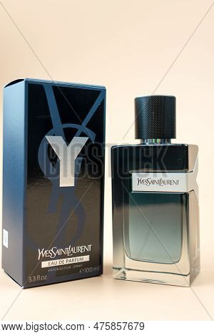 Samut Prakan, Thailand - May 5, 2023 : Y Men Edp Eau De Parfum 100 Ml. Perfume Men Fragrance