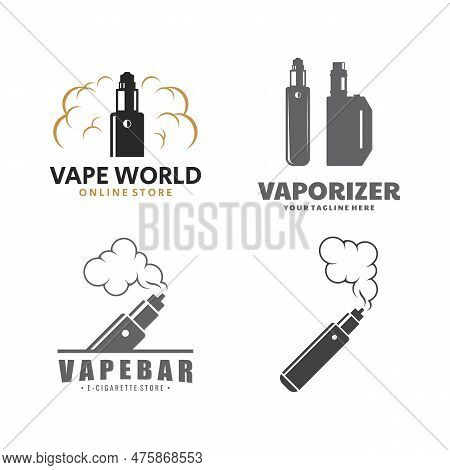 Vape Or E-cigarette Logo Template
