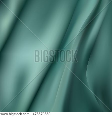Wrinkled Textile. Silk Fabric. Decor Element. Design Fashion Style