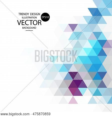 Abstract Geometric Triangles Futuristic Technology Background. Illustration Vector