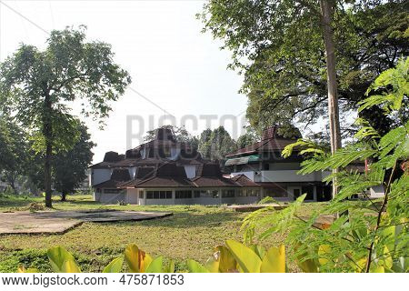 Jakarta, Indonesia-23 April 2023 : Monument Taman Mini Indonesia Indah Cultural Traditional House