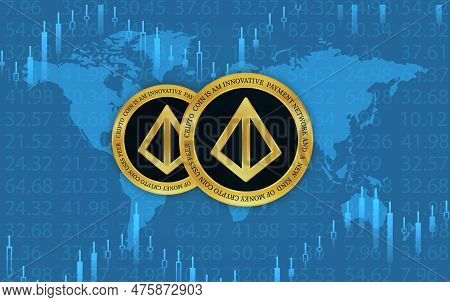 Loopring-lrc Virtual Currency Images. 3d Illustrations. Lrc Coin Logo
