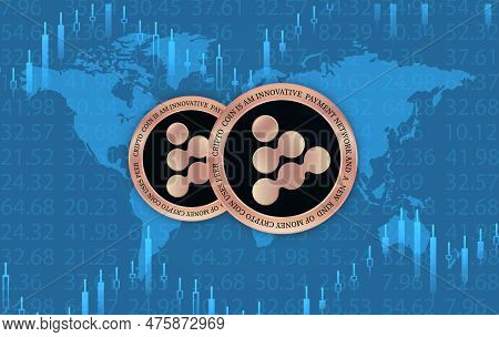 Iexec-rlc Virtual Currency Logo. 3d Illustrations. Rlc Coin Logo